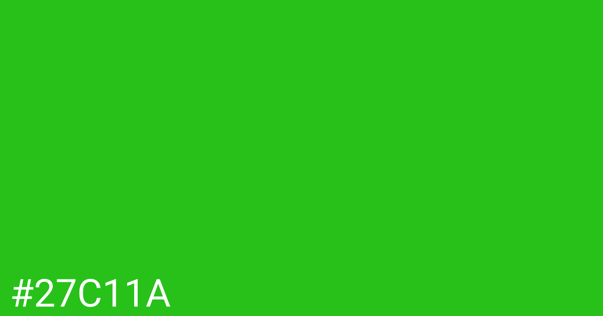 Hex color #27c11a graphic