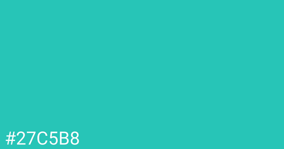 Hex color #27c5b8 graphic