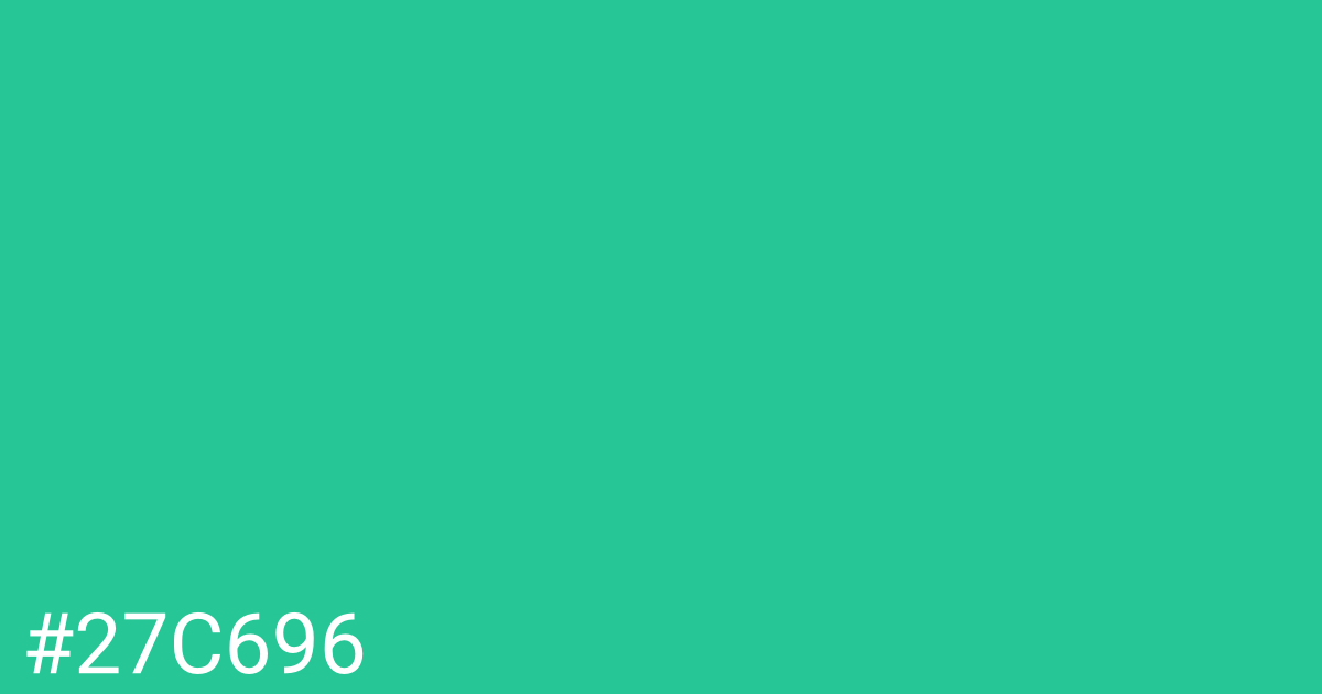 Hex color #27c696 graphic