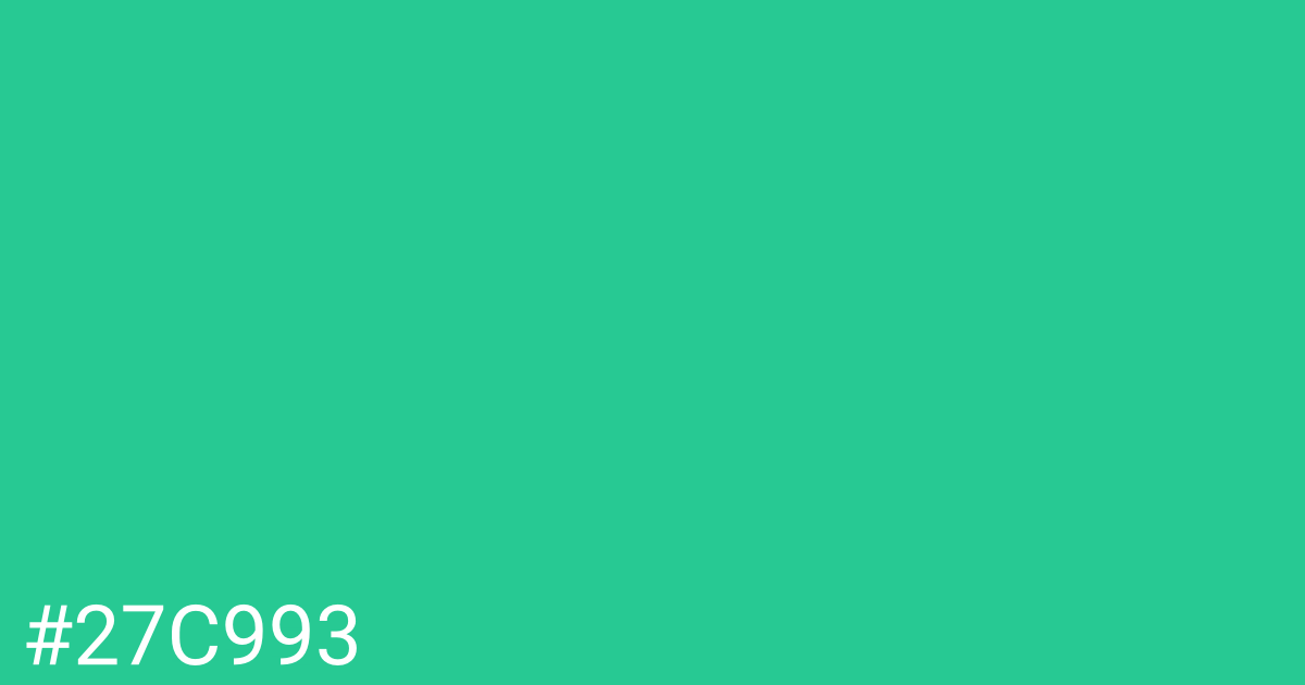 Hex color #27c993 graphic