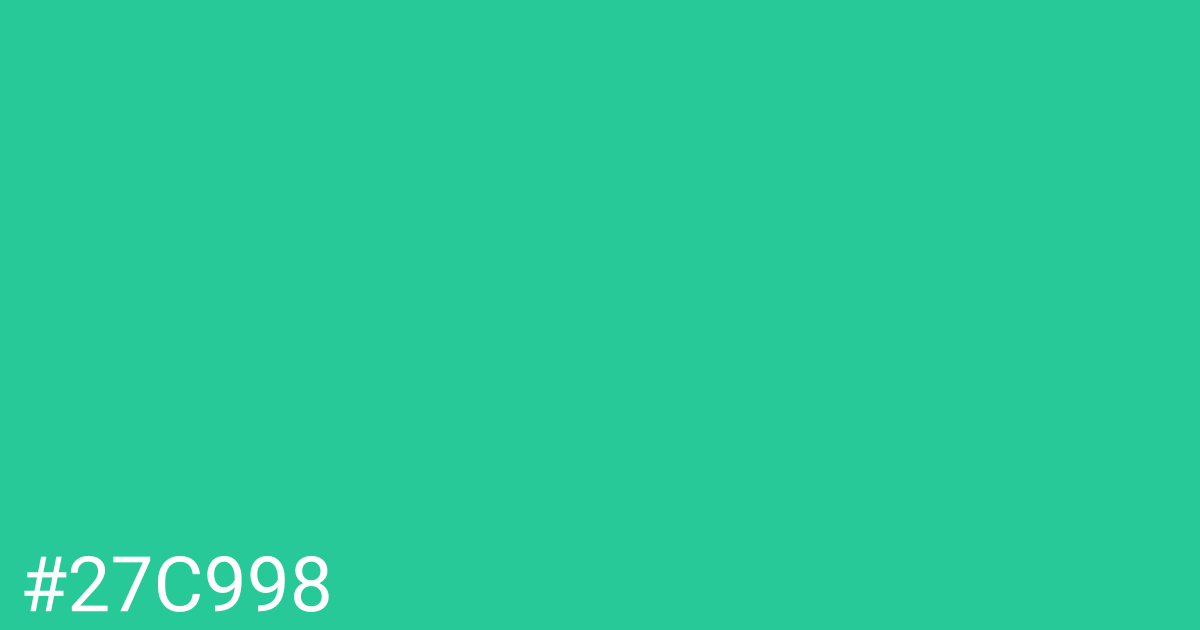 Hex color #27c998 graphic