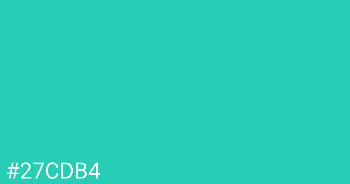 Hex color #27cdb4 graphic