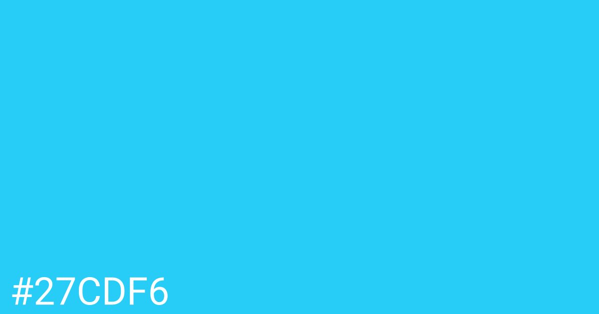 Hex color #27cdf6 graphic