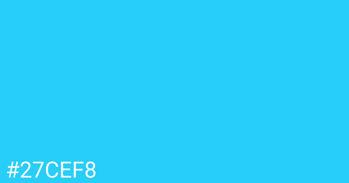 Hex color #27cef8 graphic