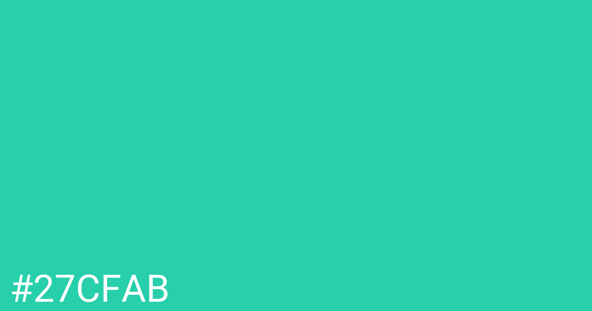 Hex color #27cfab graphic