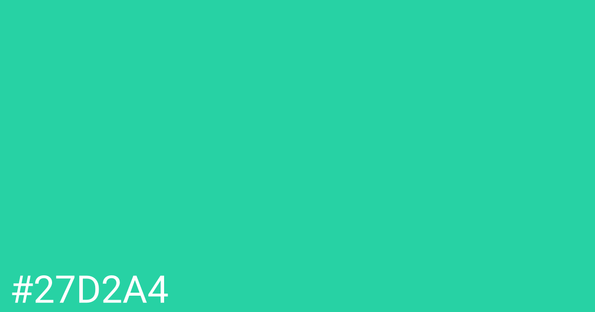 Hex color #27d2a4 graphic