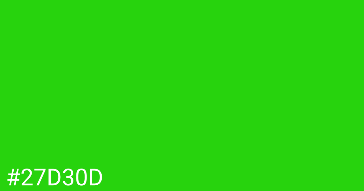 Hex color #27d30d graphic