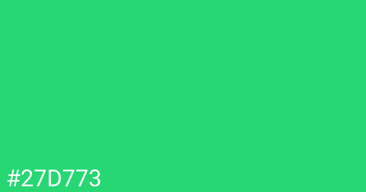 Hex color #27d773 graphic