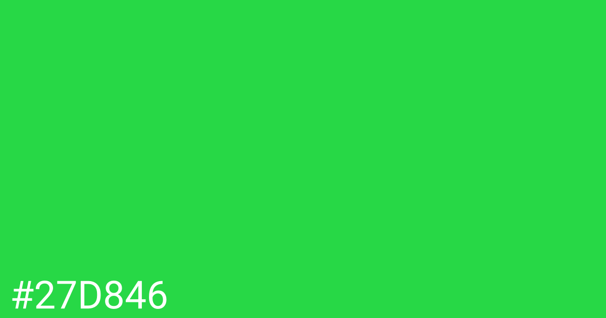 Hex color #27d846 graphic