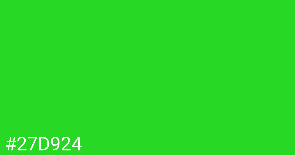 Hex color #27d924 graphic