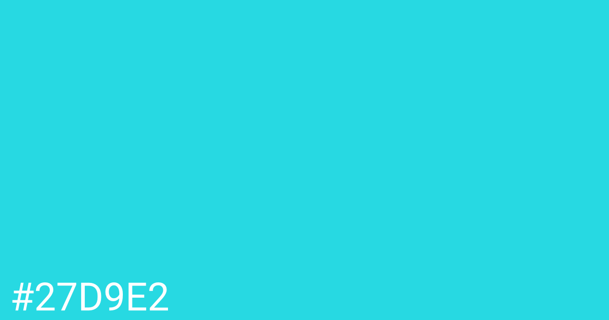 Hex color #27d9e2 graphic