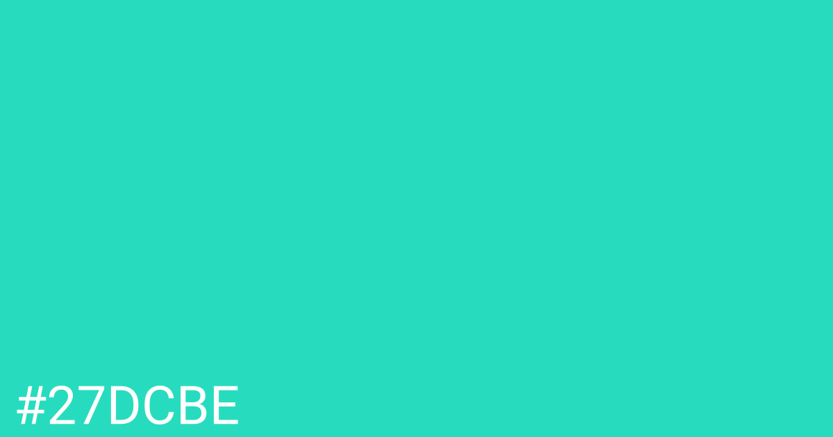 Hex color #27dcbe graphic