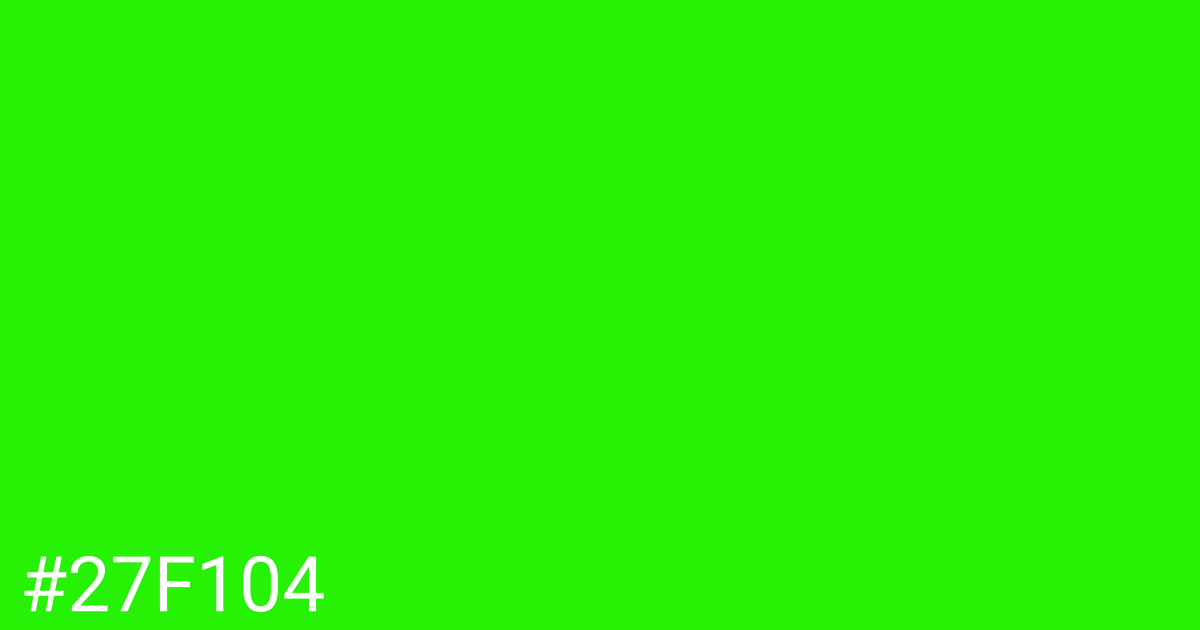 Hex color #27f104 graphic