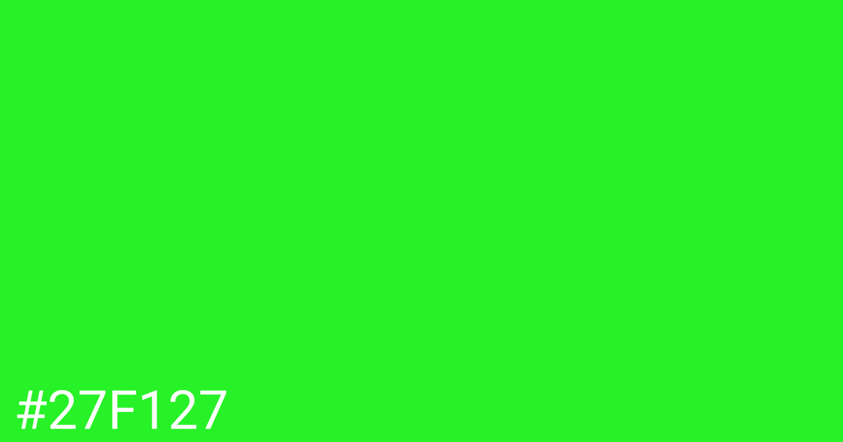 Hex color #27f127 graphic