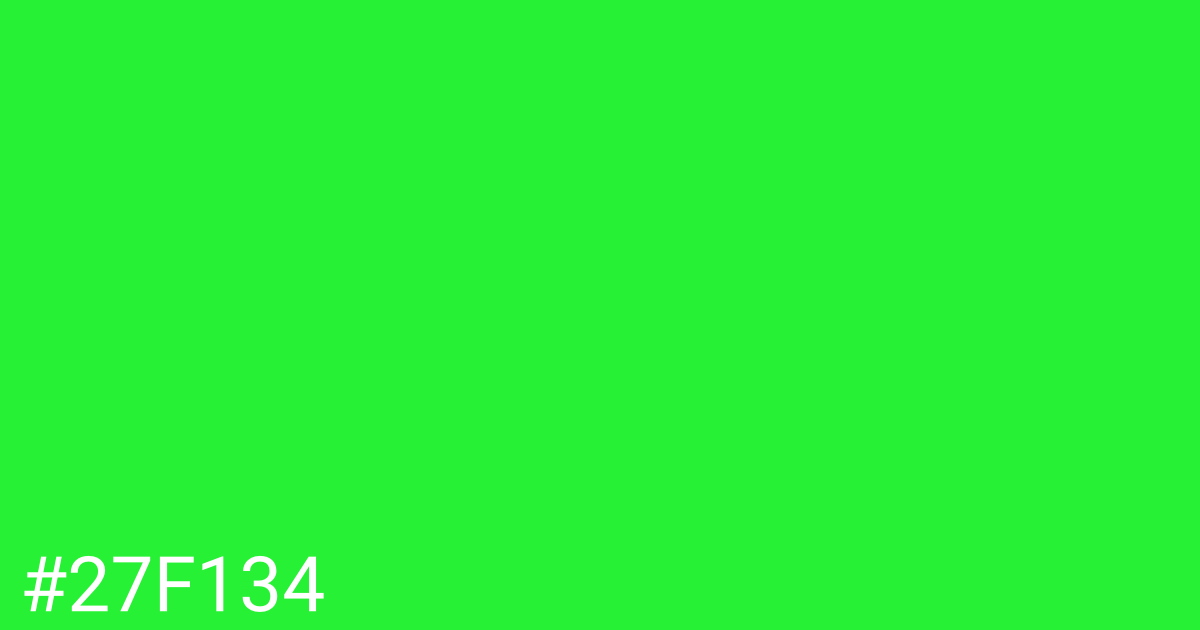 Hex color #27f134 graphic