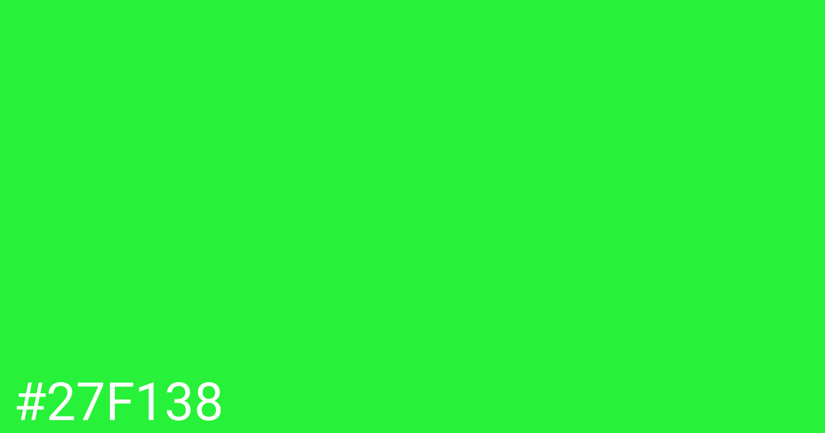 Hex color #27f138 graphic