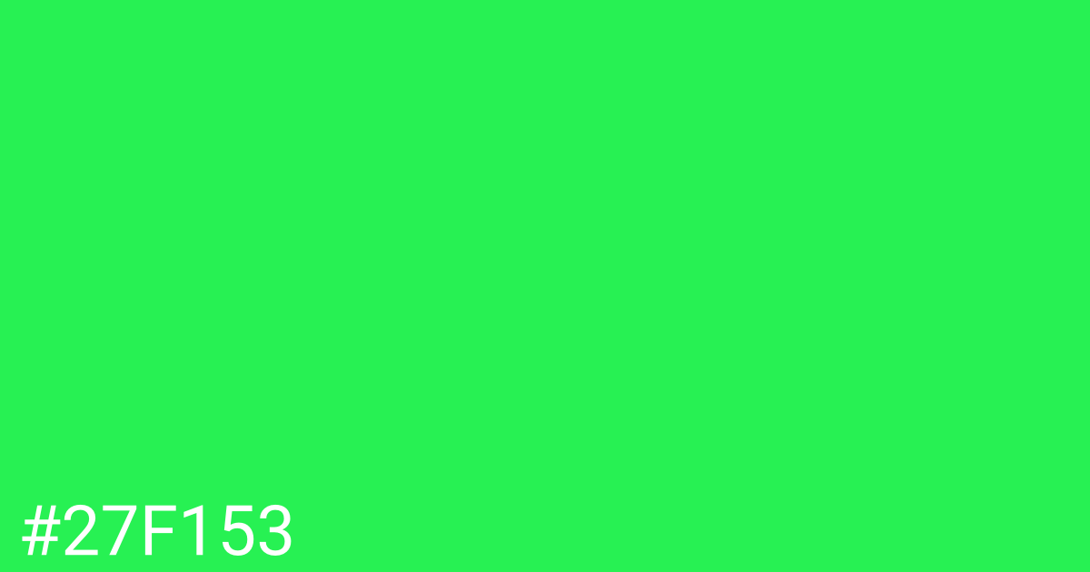 Hex color #27f153 graphic