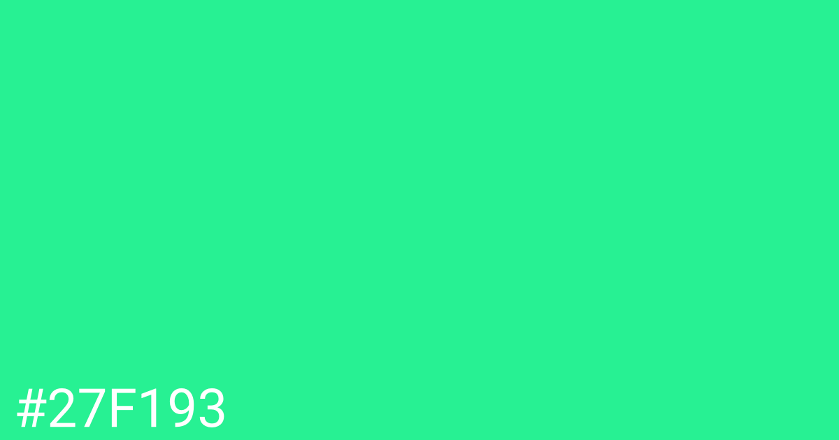 Hex color #27f193 graphic