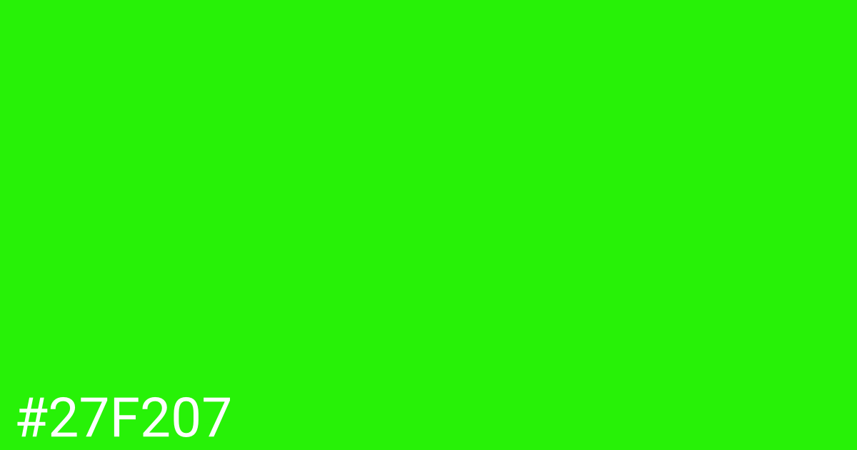 Hex color #27f207 graphic