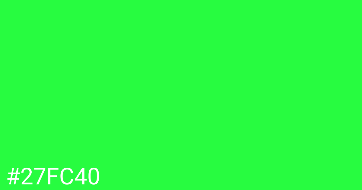 Hex color #27fc40 graphic