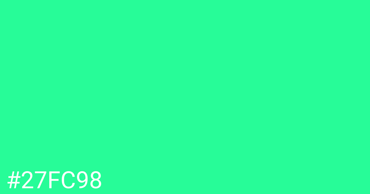 Hex color #27fc98 graphic