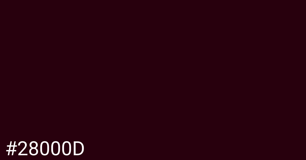 Hex color #28000d graphic
