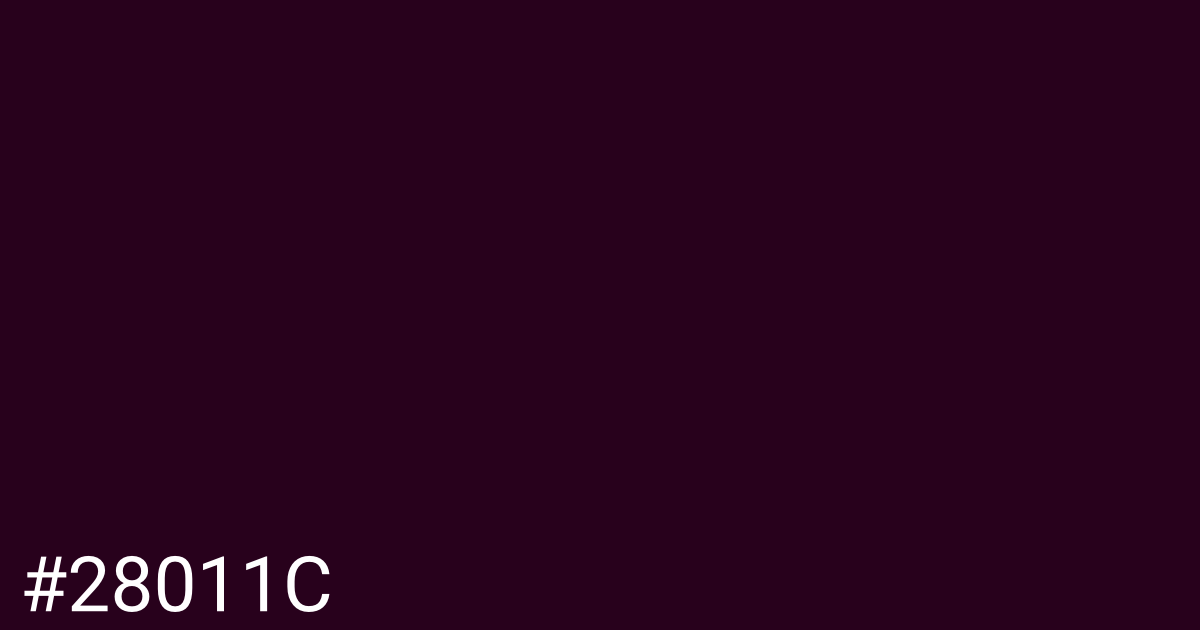 Hex color #28011c graphic