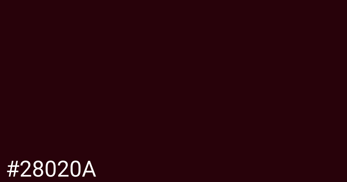 Hex color #28020a graphic