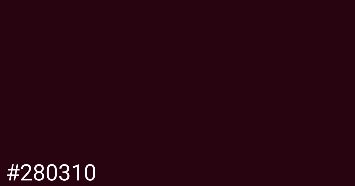 Hex color #280310 graphic