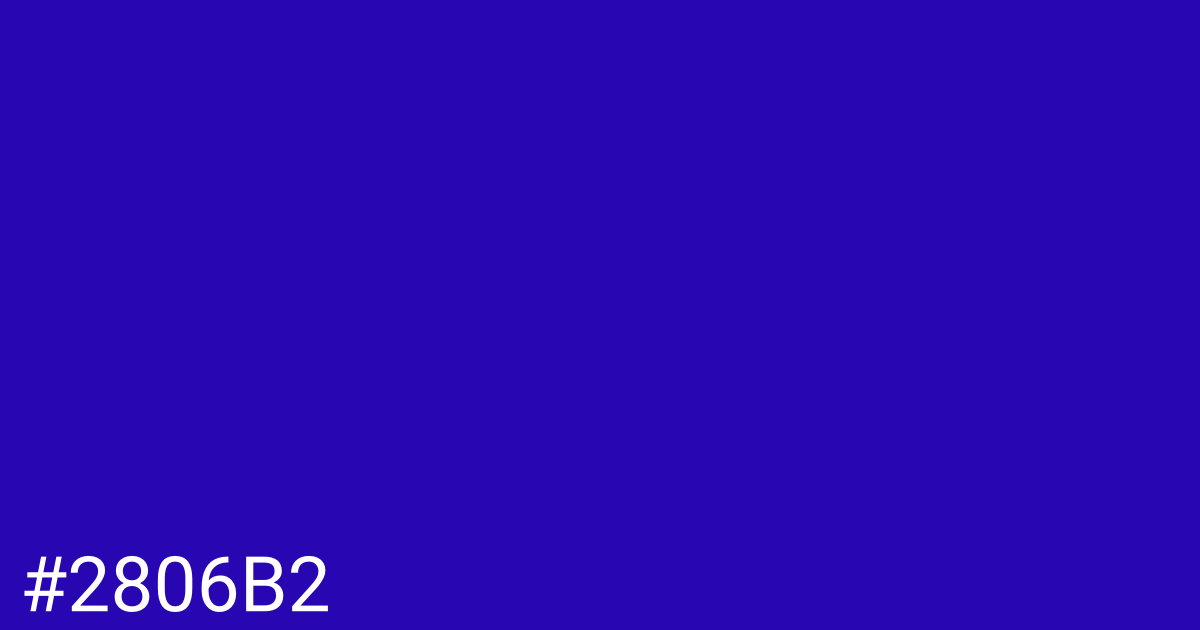 Hex color #2806b2 graphic