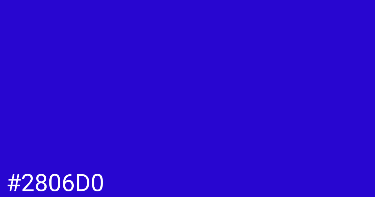 Hex color #2806d0 graphic