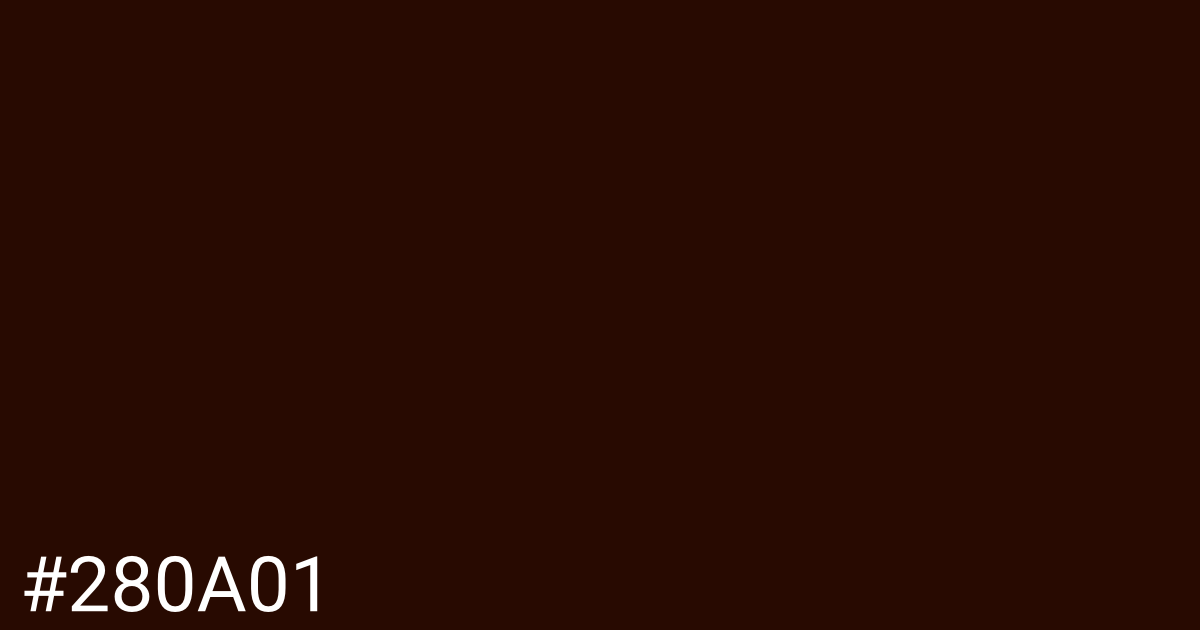Hex color #280a01 graphic