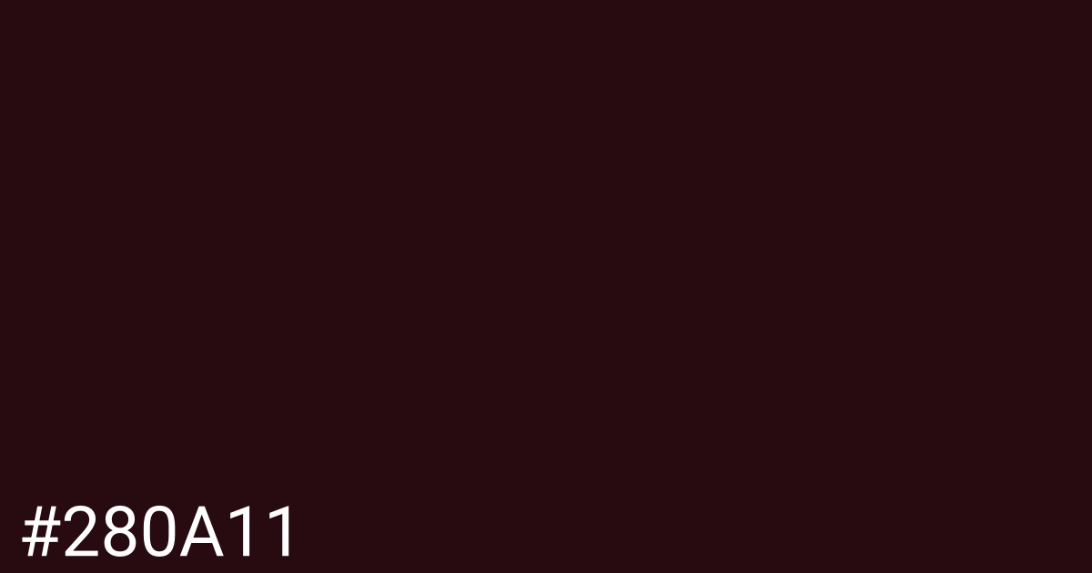 Hex color #280a11 graphic