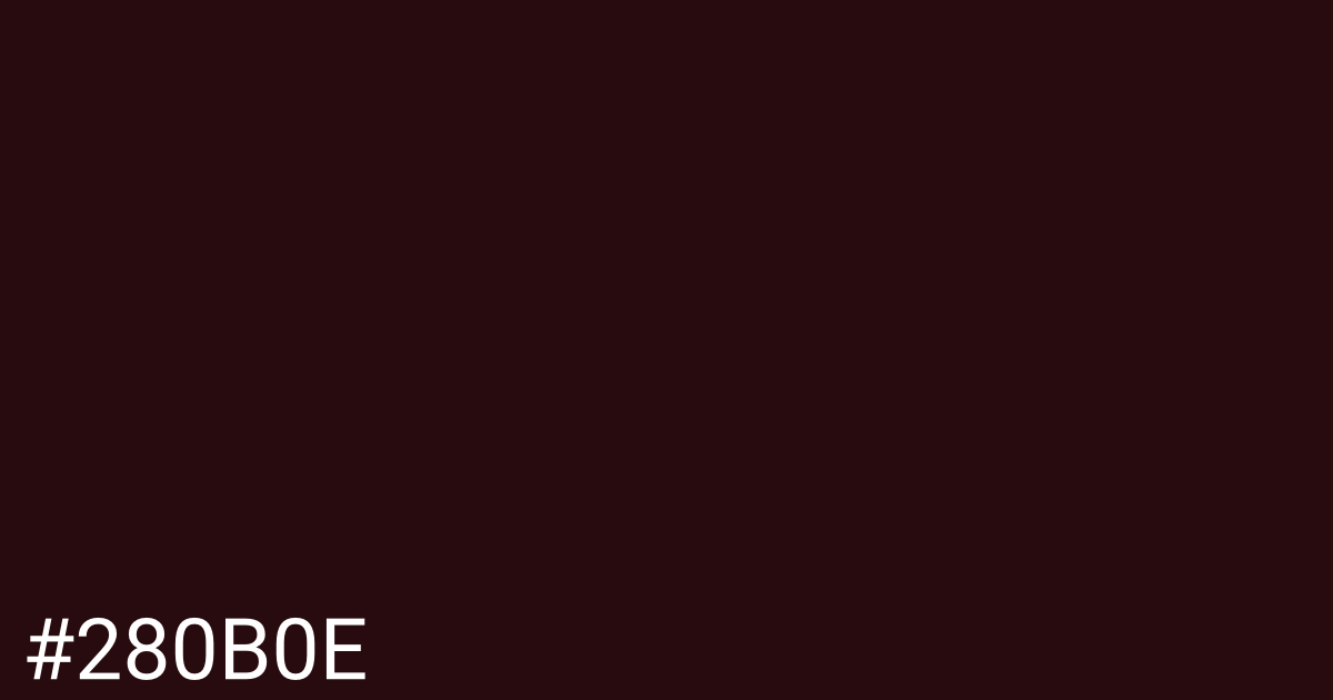 Hex color #280b0e graphic