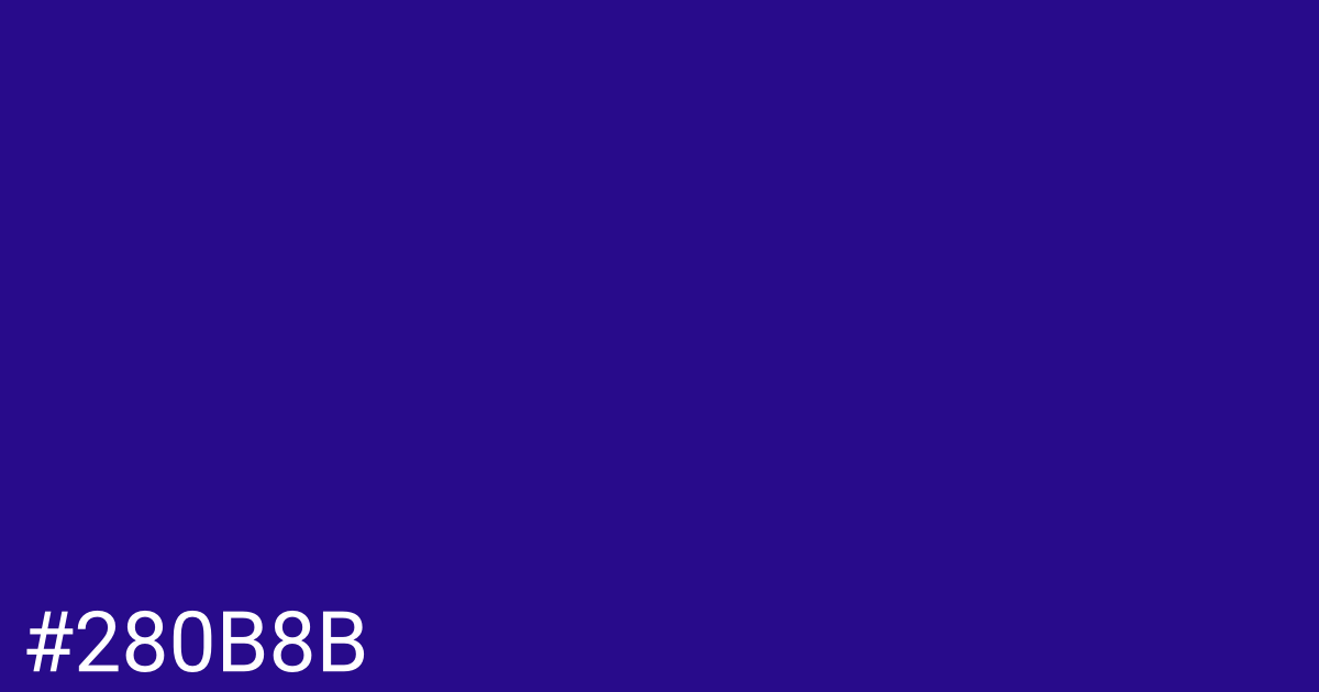 Hex color #280b8b graphic