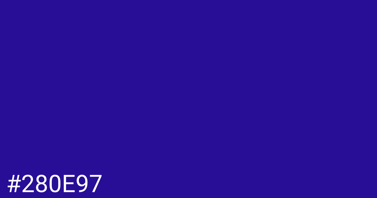 Hex color #280e97 graphic
