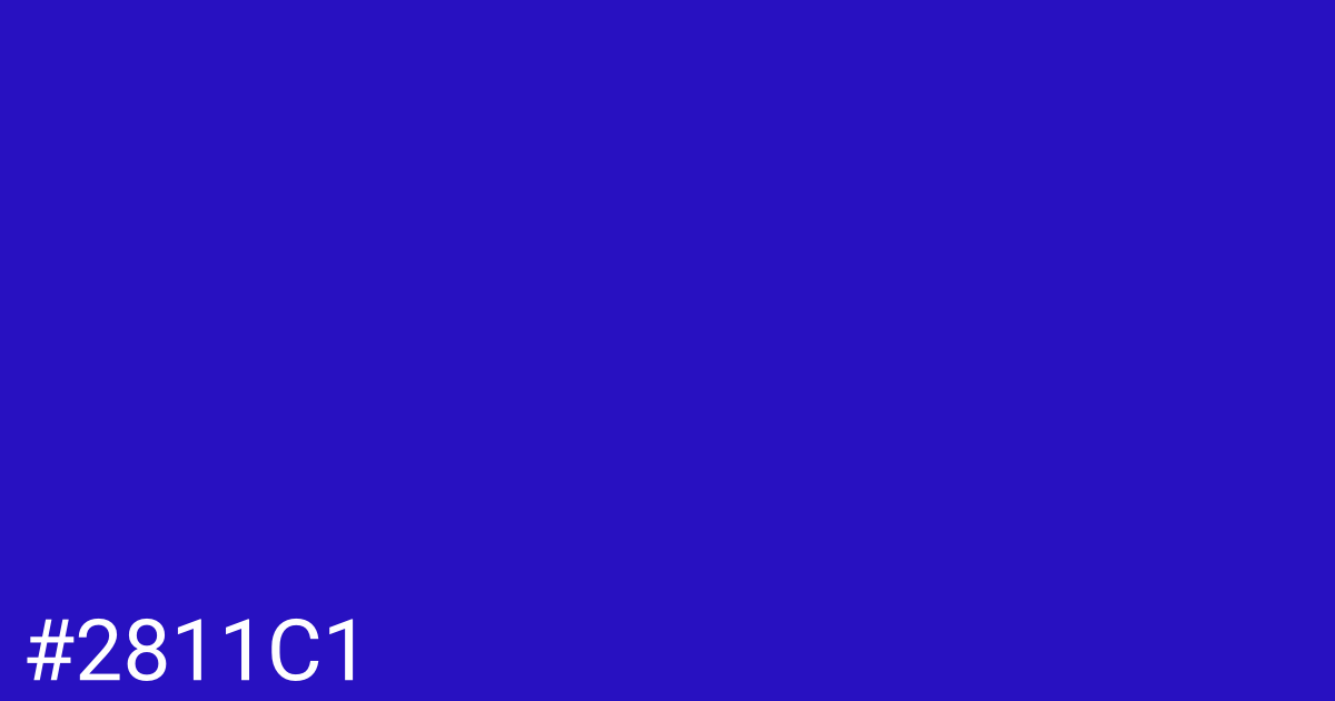 Hex color #2811c1 graphic