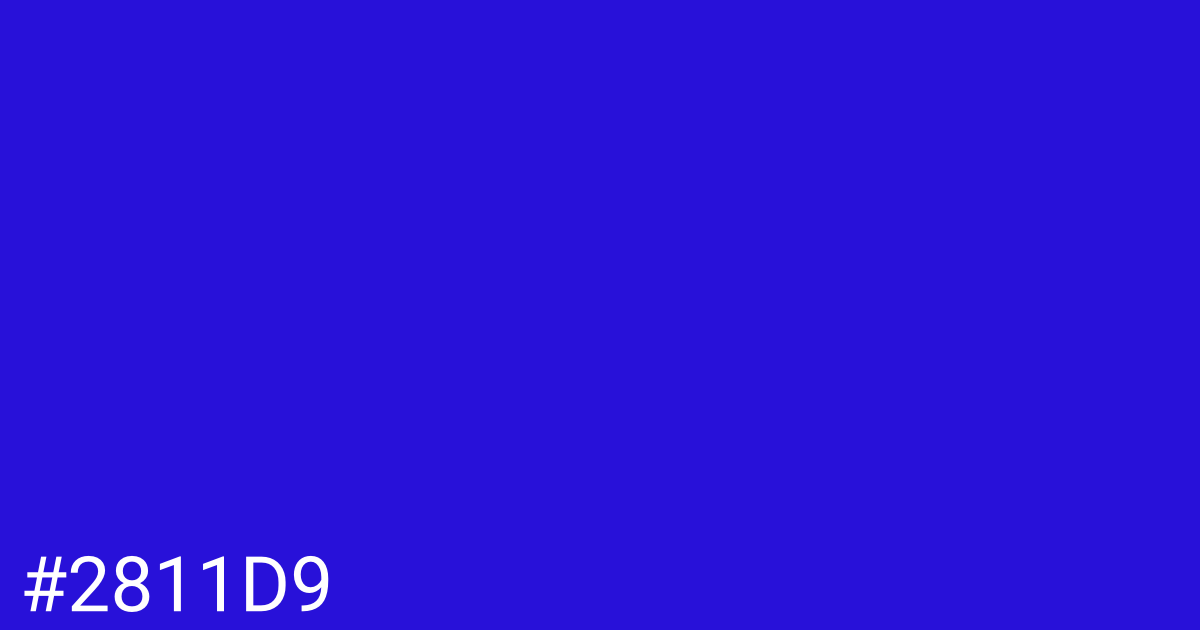 Hex color #2811d9 graphic