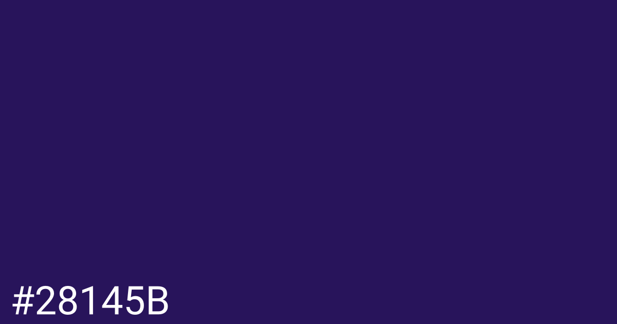 Hex color #28145b graphic