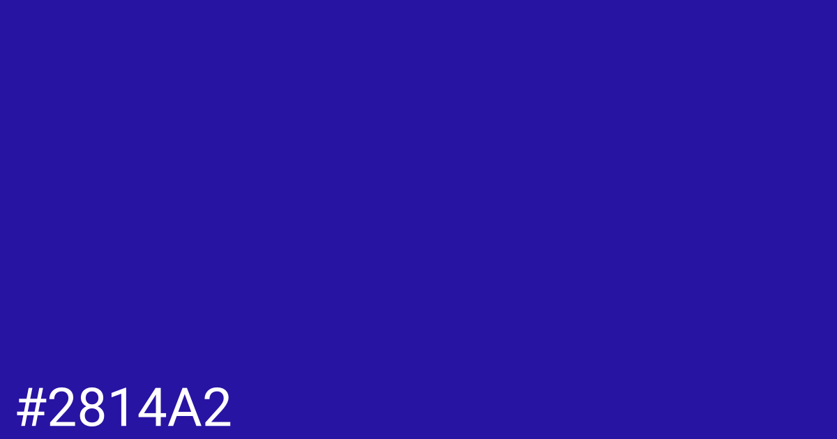 Hex color #2814a2 graphic