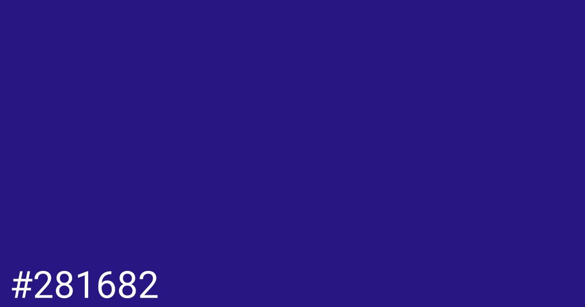 Hex color #281682 graphic