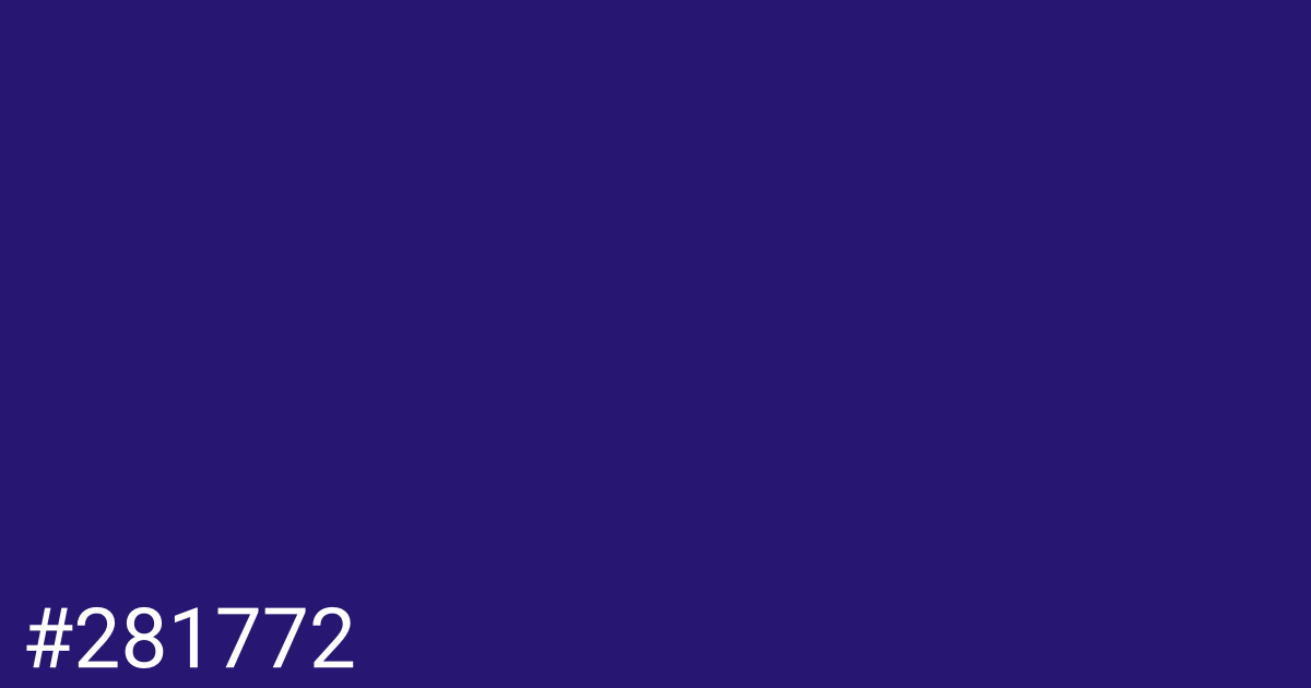 Hex color #281772 graphic