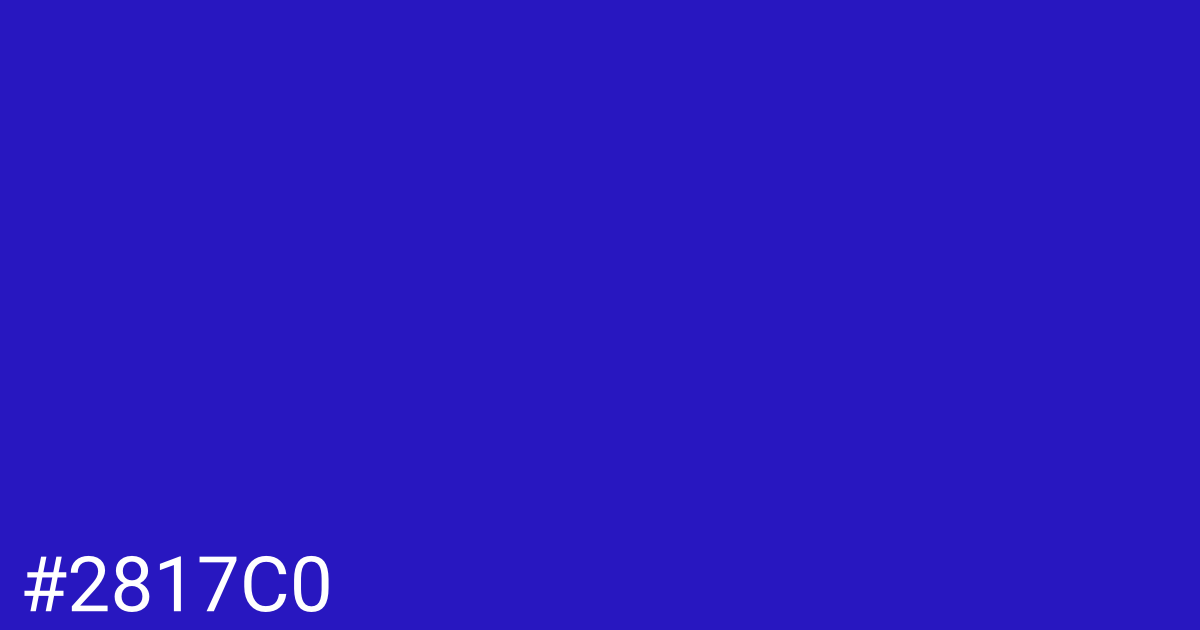 Hex color #2817c0 graphic