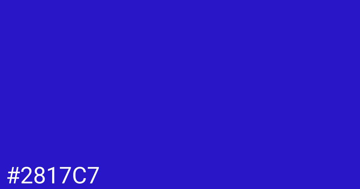 Hex color #2817c7 graphic