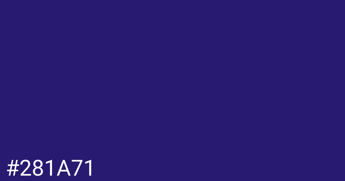 Hex color #281a71 graphic