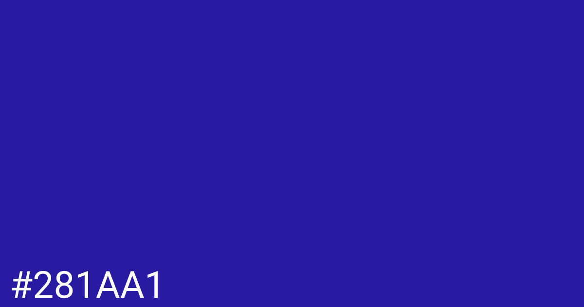 Hex color #281aa1 graphic