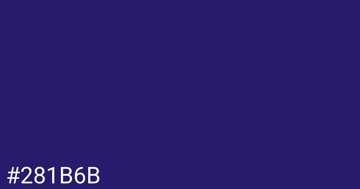 Hex color #281b6b graphic