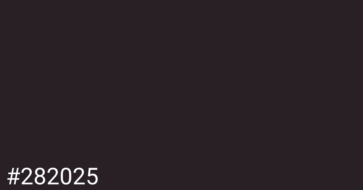 Hex color #282025 graphic