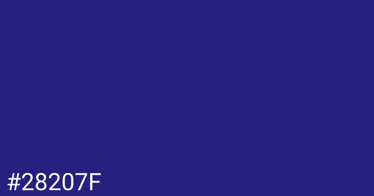 Hex color #28207f graphic