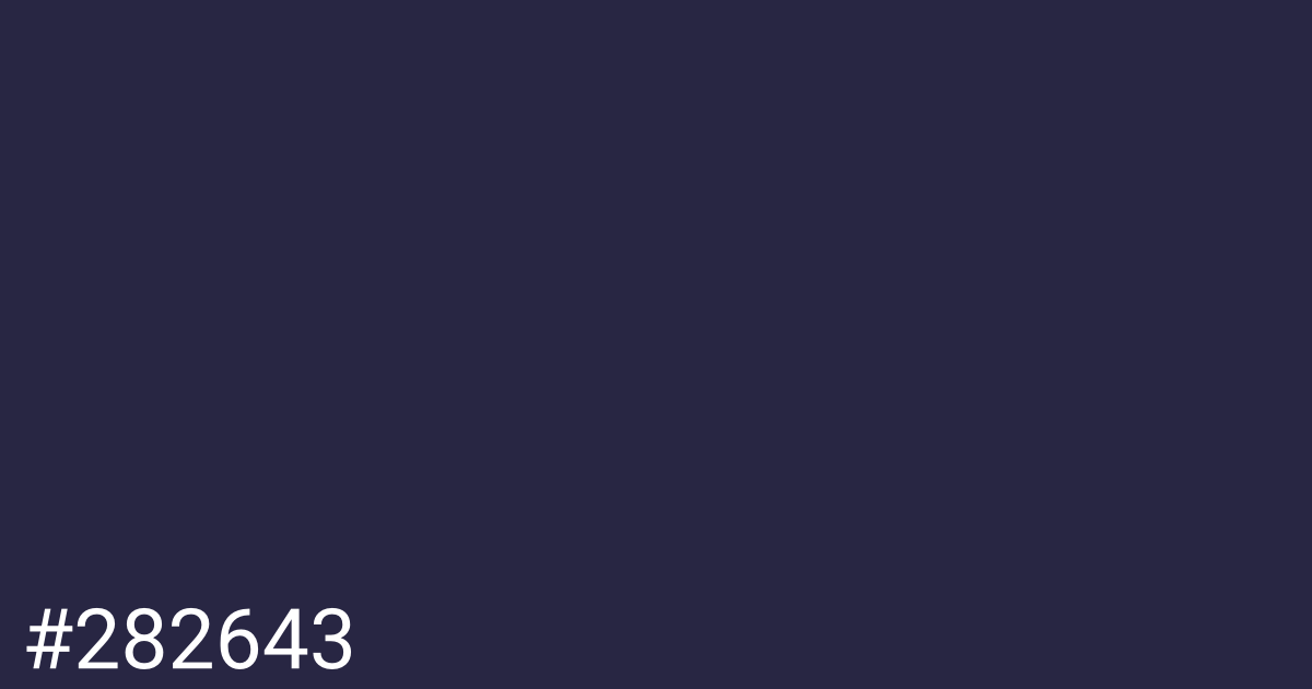 Hex color #282643 graphic